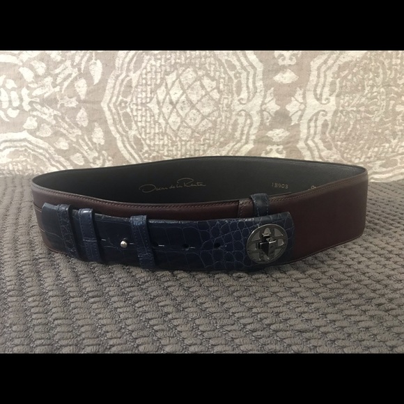 Oscar De La Renta Leather Belt, Small main image 9